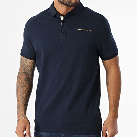 American People - Polo Praga a manica corta blu navy