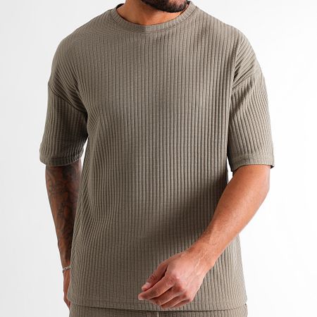 LBO - Maglietta oversize a trama larga 3780 marrone
