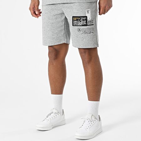 MTX - 862 Set composto da maglietta oversize e pantaloncini da jogging di colore grigio erica
