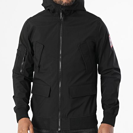 Helvetica - Wilson 2.0 Giacca con zip e cappuccio nero