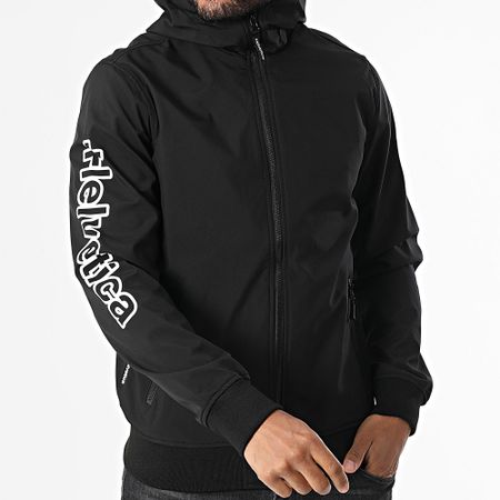 Helvetica - Wilson 2 Giacca nera con cappuccio e zip