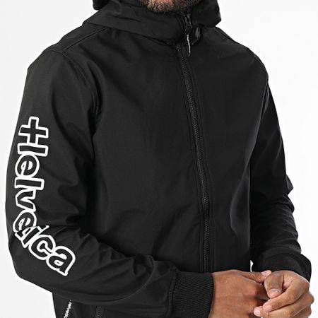 Helvetica - Wilson 2 Giacca nera con cappuccio e zip