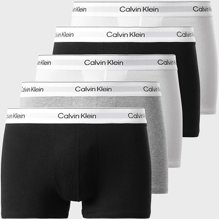 Calvin Klein - Set di 5 boxer LV00NB4393 nero bianco grigio Heather