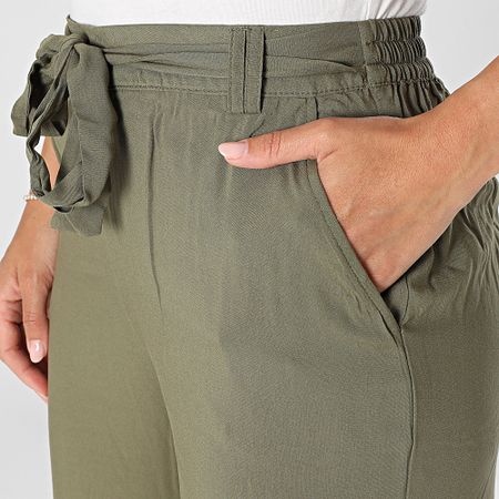 Only - Pantaloni da donna verde kaki