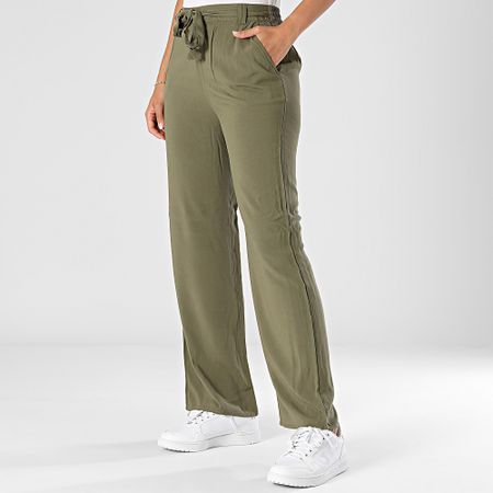 Only - Pantaloni da donna verde kaki