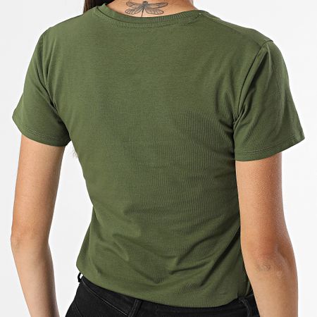 Kaporal - Maglietta Vasic Donna con scollo a V Verde Khaki