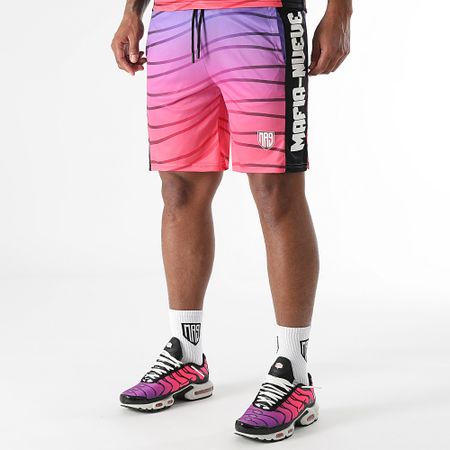 MA9 Mafia Nueve - Hypernova Electric Night Faster Set di maglietta e pantaloncini da jogging neri