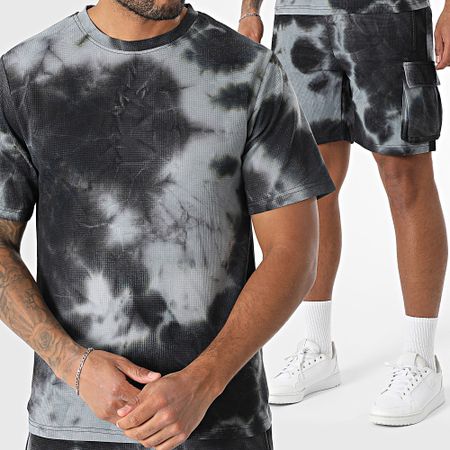 MTX - Set di magliette e pantaloncini cargo neri e grigi