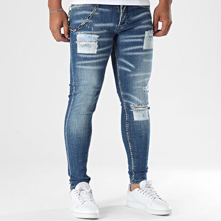 2Y Premium - 992 Jeans skinny in denim blu