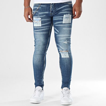 2Y Premium - 992 Jeans skinny in denim blu