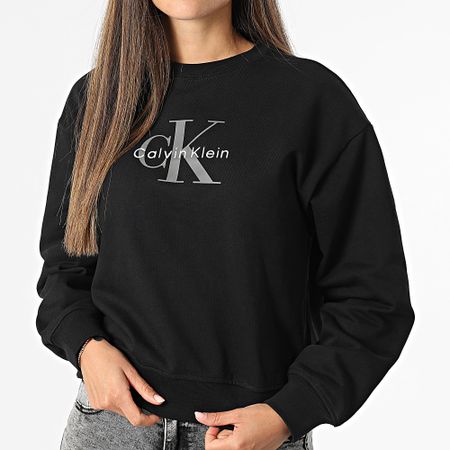 Calvin Klein - Felpa girocollo da donna LV047B234G Nero
