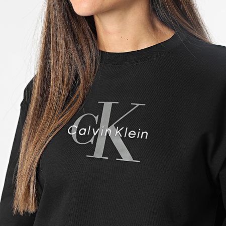 Calvin Klein - Felpa girocollo da donna LV047B234G Nero
