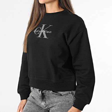 Calvin Klein - Felpa girocollo da donna LV047B234G Nero