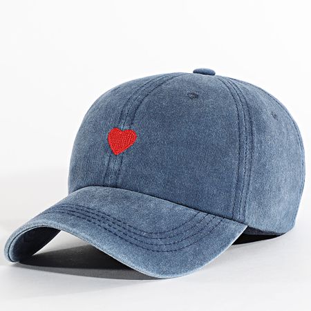 Zelys Paris - Cappello di jeans blu a cuore piccolo