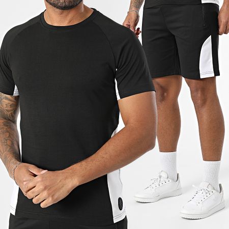 Zelys Paris - Set di maglietta e pantaloncini da jogging neri Orentin