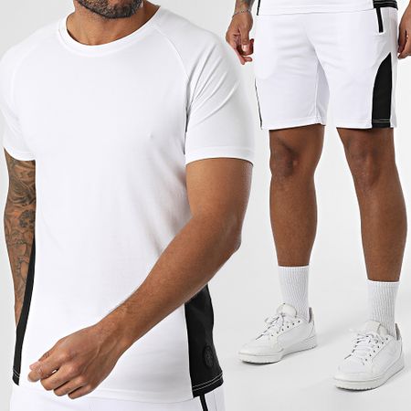 Zelys Paris - Set di maglietta e pantaloncini da jogging bianchi Orentin