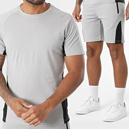 Zelys Paris - Set di maglietta e pantaloncini da jogging grigi Orentin