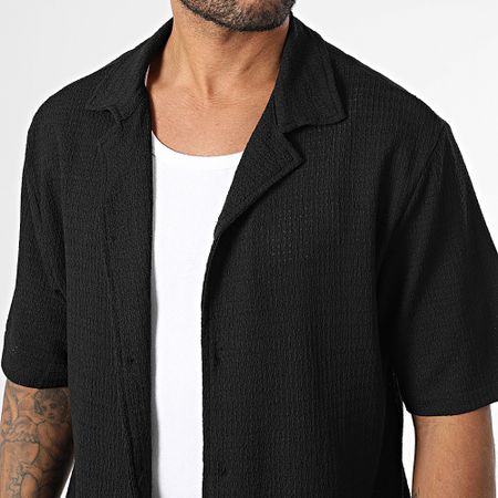 Zelys Paris - Set camicia a maniche corte e pantaloncini da jogging Ano Black