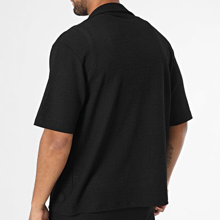 Zelys Paris - Set camicia a maniche corte e pantaloncini da jogging Ano Black