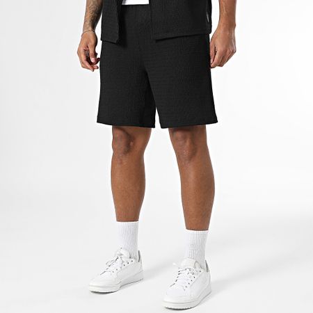 Zelys Paris - Set camicia a maniche corte e pantaloncini da jogging Ano Black
