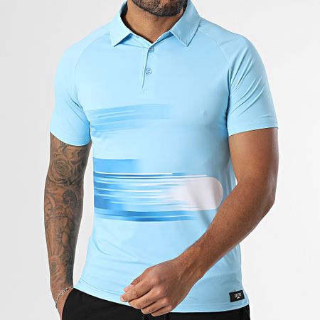 Zelys Paris - Ael Azzurro Nero Polo a manica corta e set di pantaloncini da jogging