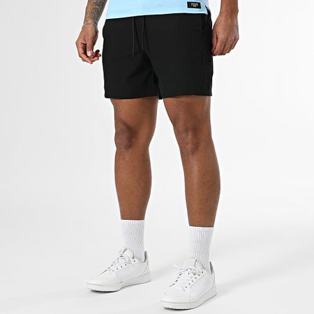 Zelys Paris - Ael Azzurro Nero Polo a manica corta e set di pantaloncini da jogging