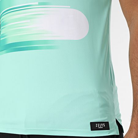 Zelys Paris - Set polo a maniche corte e pantaloncini da jogging Ael Verde chiaro Nero