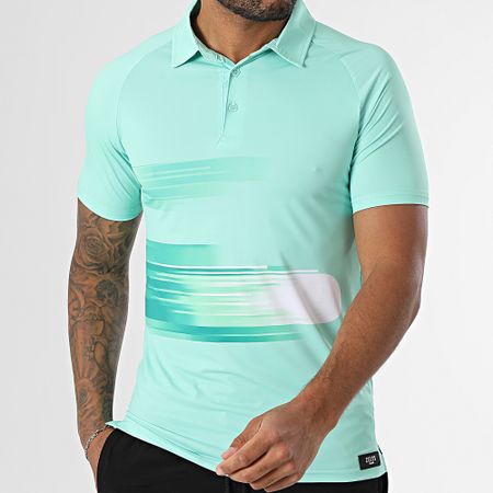Zelys Paris - Set polo a maniche corte e pantaloncini da jogging Ael Verde chiaro Nero