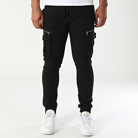 John H - Set di 2 pantaloni cargo 01 grigio antracite nero