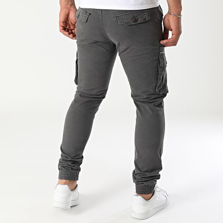 John H - Set di 2 pantaloni cargo 01 grigio antracite nero