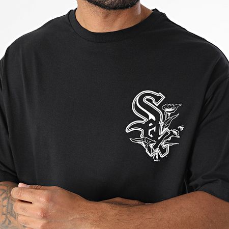 New Era - Tee Shirt Oversize Large MLB Floral Graphic Chicago White Sox 60667723 Nero