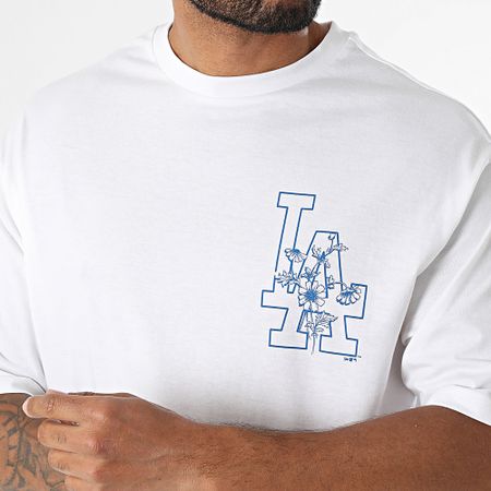 New Era - Tee Shirt Oversize Large MLB Floral Graphic LA Dodgers 60667725 Bianco