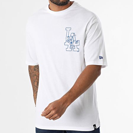 New Era - Tee Shirt Oversize Large MLB Floral Graphic LA Dodgers 60667725 Bianco