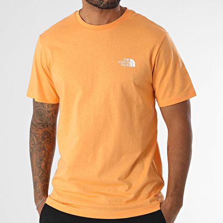 The North Face - Set di maglietta e pantaloncini da jogging A87NG A3O1B Nero Arancione