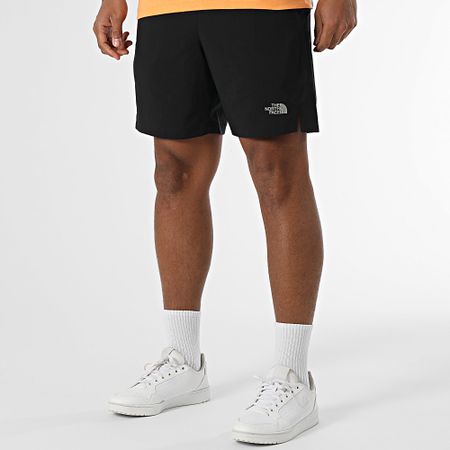 The North Face - Set di maglietta e pantaloncini da jogging A87NG A3O1B Nero Arancione