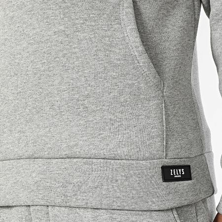 Zelys Paris - Set di pantaloni da jogging e felpa con cappuccio - grigio erica