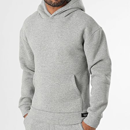 Zelys Paris - Set di pantaloni da jogging e felpa con cappuccio - grigio erica