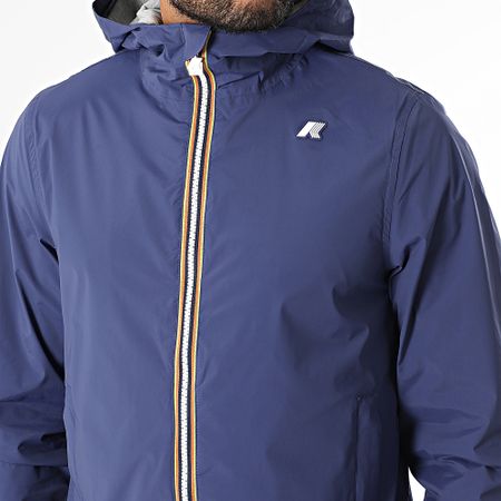 K-Way - Giacca con cappuccio e zip blu navy