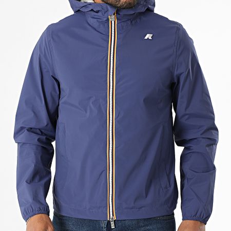 K-Way - Giacca con cappuccio e zip blu navy