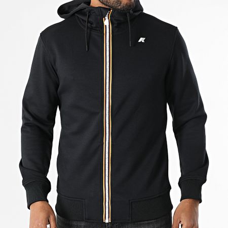 K-Way - Rainer Light Spacer Felpa con zip e cappuccio nero