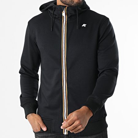 K-Way - Rainer Light Spacer Felpa con zip e cappuccio nero