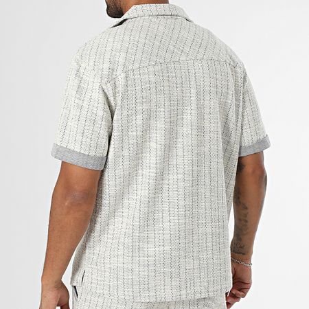 Mackten - Camicia a maniche corte e pantaloncini 118 Ecrù Blu Navy Set