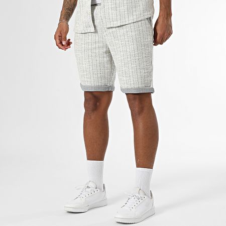 Mackten - Camicia a maniche corte e pantaloncini 118 Ecrù Blu Navy Set