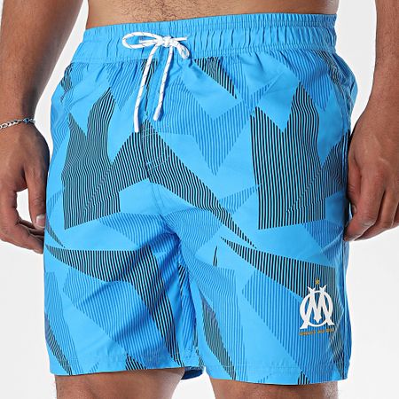 OM - Short De Bain Olympique De Marseille M24095 Bleu Clair Bleu Marine