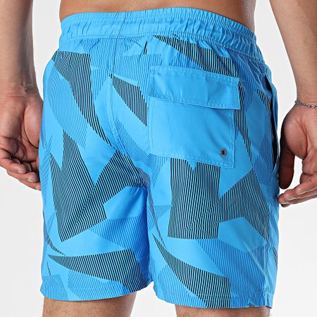 OM - Short De Bain Olympique De Marseille M24095 Bleu Clair Bleu Marine