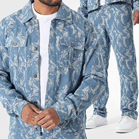 Frilivin - Denim Blue E02 Set di jeans e soprabito regular fit