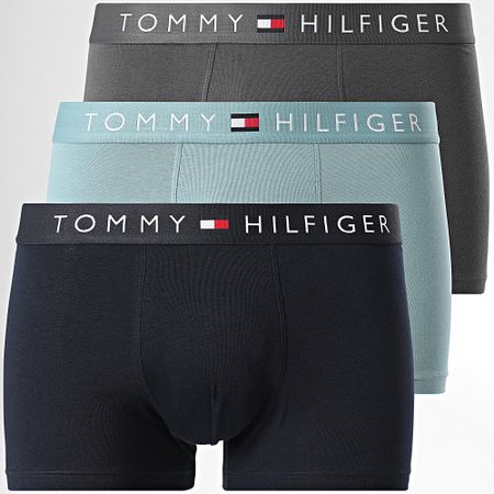 Tommy Hilfiger - Set di 3 boxer 3521 Navy Azzurro Grigio antracite