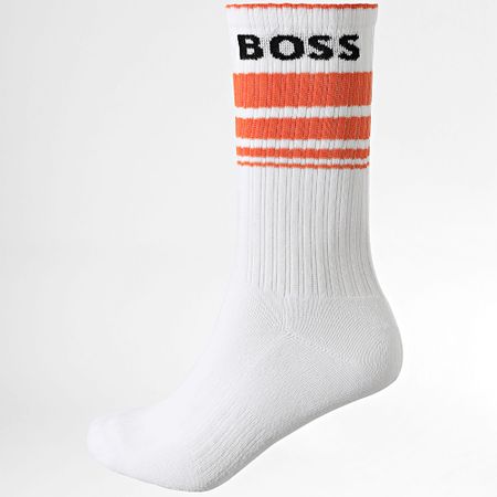 BOSS - 3 paia di calzini a costine 50515143 Bianco Blu Navy
