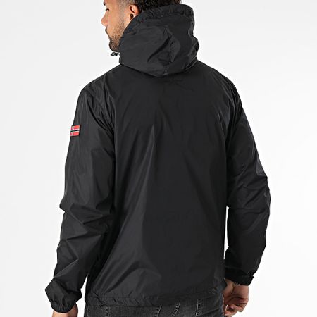 Geographical Norway - Giacca a vento con cappuccio e zip 608 nero