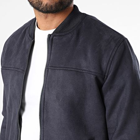 Armita - 520 Bomber in pelle scamosciata blu navy